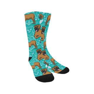 Bullmastiff Flower Trouser Socks - TeeAmazing