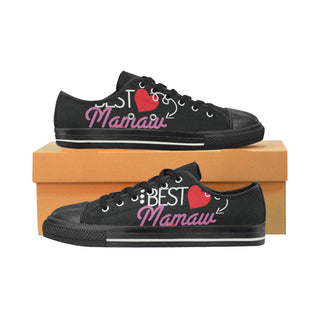 Mamaw Black Canvas Women's Shoes/Large Size - TeeAmazing