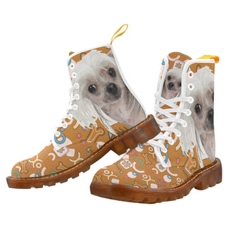 Cute Chinese Crested White Boots For Men - TeeAmazing