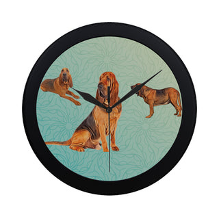 Bloodhound Lover Black Circular Plastic Wall clock - TeeAmazing
