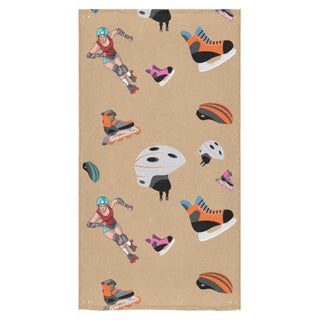 Figure Skating Pattern Bath Towel 30"x56" - TeeAmazing