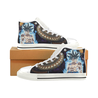 Goku Limit Breaker DBZ White Men’s Classic High Top Canvas Shoes - TeeAmazing