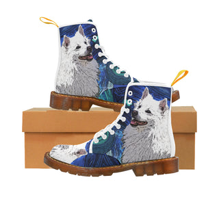 American Eskimo Dog White Boots For Women - TeeAmazing
