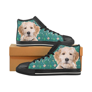 Australian Goldendoodle Black Men’s Classic High Top Canvas Shoes /Large Size - TeeAmazing