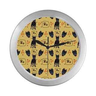 Cane Corso Pattern Silver Color Wall Clock - TeeAmazing