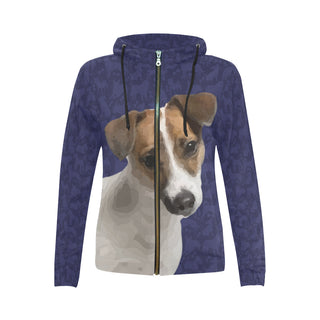 Tenterfield Terrier Dog All Over Print Full Zip Hoodie for Women - TeeAmazing