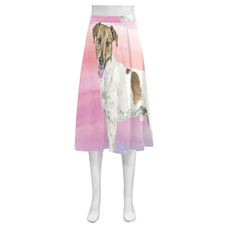 Jack Russell Terrier Water Colour No.1 Mnemosyne Women's Crepe Skirt (Model D16) - TeeAmazing