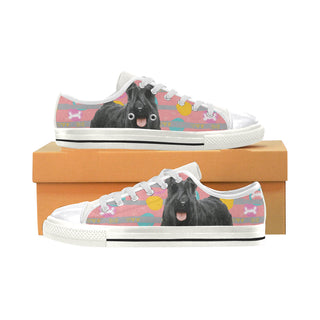 Cute Scottish Terrier White Women's Classic Canvas Shoes - TeeAmazing