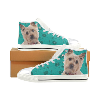 Cairn terrier White High Top Canvas Women's Shoes/Large Size - TeeAmazing