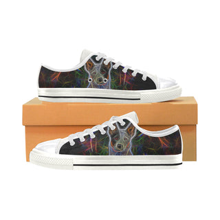 Australian Cattle Dog Glow Design 2 White Canvas Women's Shoes/Large Size - TeeAmazing