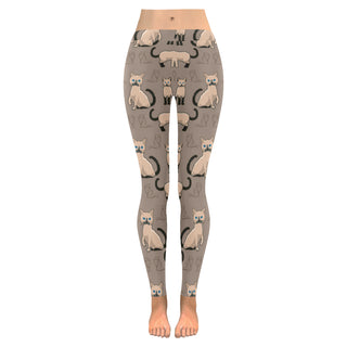 Tonkinese Cat Low Rise Leggings (Model L05) - TeeAmazing