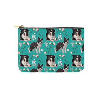 Border Collie Flower Carry-All Pouch 9.5''x6'' - TeeAmazing