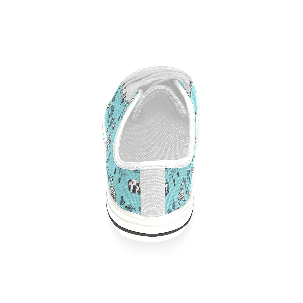 Dalmatian Pattern White Women's Classic Canvas Shoes - TeeAmazing