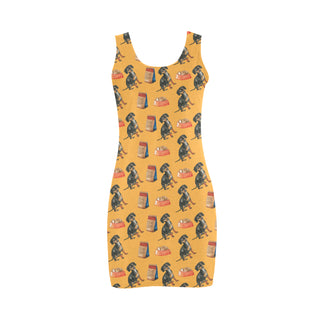 Dachshund Water Colour Pattern No.1 Medea Vest Dress - TeeAmazing