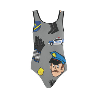 Cop Pattern Vest One Piece Swimsuit - TeeAmazing