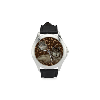 Wolf Lover Women's Classic Leather Strap Watch - TeeAmazing