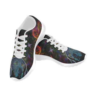 Weimaraner Glow Design 2 White Sneakers Size 13-15 for Men - TeeAmazing