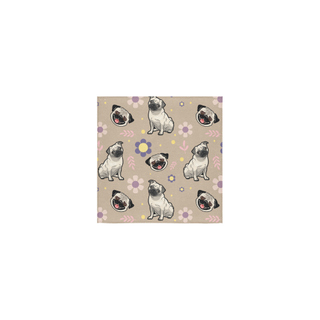 Pug Flower Square Towel 13“x13” - TeeAmazing