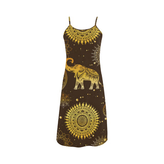 Elephant and Mandalas Alcestis Slip Dress - TeeAmazing