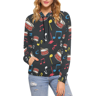 Snare Drum Pattern All Over Print Hoodie for Women - TeeAmazing