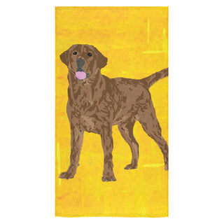 Chocolate Labrador Bath Towel 30"x56" - TeeAmazing