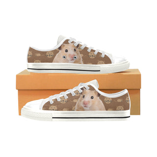 Hamster White Low Top Canvas Shoes for Kid - TeeAmazing