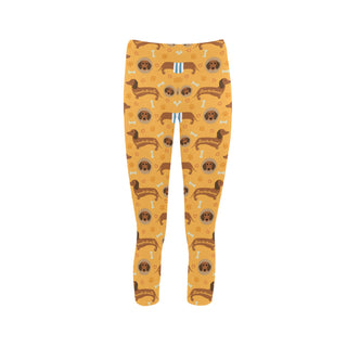 Dachshund Pattern Capri Legging - TeeAmazing