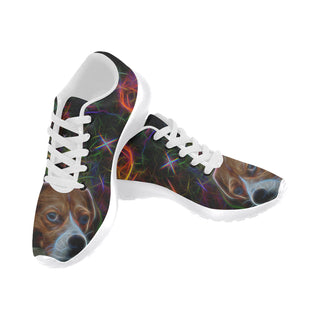 Beagle Glow Design 2 White Sneakers for Men - TeeAmazing