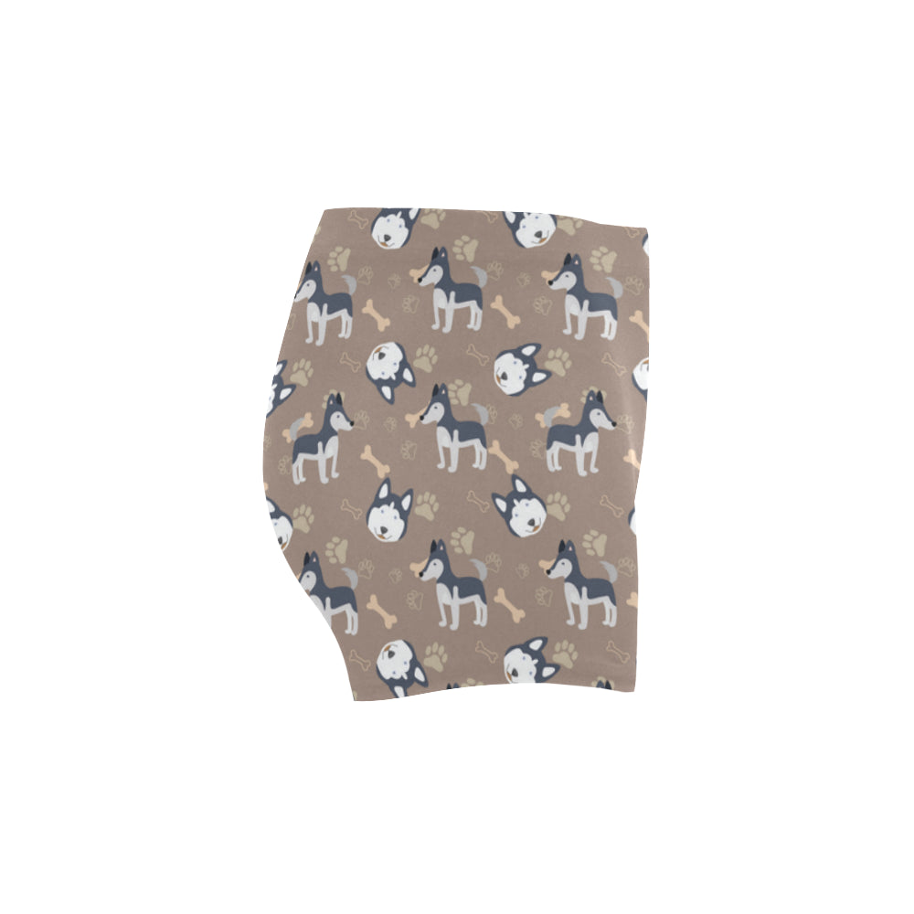 Siberian Husky Pattern Briseis Skinny Shorts - TeeAmazing