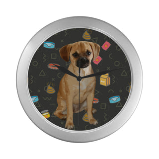Puggle Dog Silver Color Wall Clock - TeeAmazing