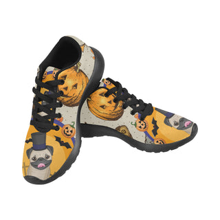 Pug Halloween Black Sneakers for Men - TeeAmazing