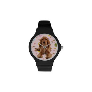 English Cocker Spaniel Unisex Round Plastic Watch - TeeAmazing