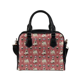 Pug Pattern Shoulder Handbag - TeeAmazing