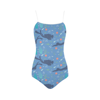 Scuba Diving Pattern Strap Swimsuit - TeeAmazing