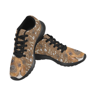 Chiweenie Pattern Black Women’s Running Shoes (Model 020) - TeeAmazing