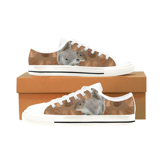 Squirrel White Men's Classic Canvas Shoes/Large Size - TeeAmazing