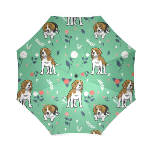 Beagle Flower Foldable Umbrella - TeeAmazing