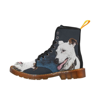 Jack Russell Terrier Painting Black Boots For Men - TeeAmazing