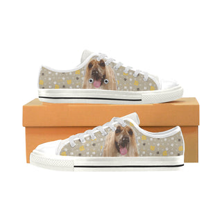 Afghan Hound White Men's Classic Canvas Shoes - TeeAmazing