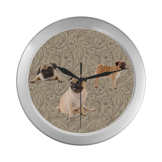 Pug Lover Silver Color Wall Clock - TeeAmazing