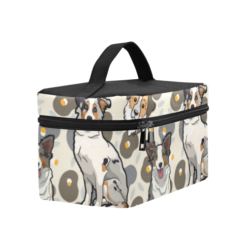 Australian Shepherd Flower Cosmetic Bag/Large - TeeAmazing