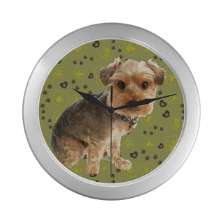 Yorkipoo Dog Silver Color Wall Clock - TeeAmazing