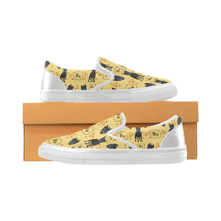 Cane Corso Pattern White Women's Slip-on Canvas Shoes - TeeAmazing