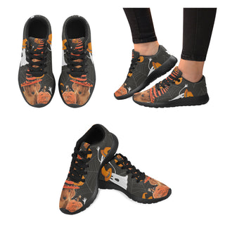 Golden Retriever Halloween Black Sneakers for Men - TeeAmazing