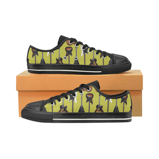 Guitar Pattern Black Men's Classic Canvas Shoes - TeeAmazing