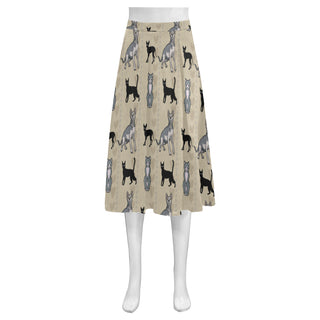 Lykoi Mnemosyne Women's Crepe Skirt (Model D16) - TeeAmazing
