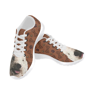 Bedlington Terrier Dog White Sneakers for Men - TeeAmazing