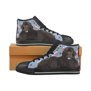 Newfoundland Black Women's Classic High Top Canvas Shoes - TeeAmazing