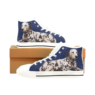 Dalmatian Lover White Men’s Classic High Top Canvas Shoes /Large Size - TeeAmazing