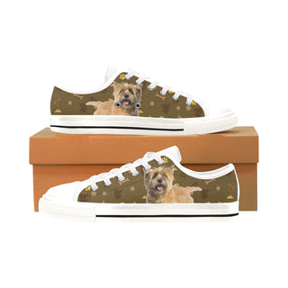 Cairn Terrier Dog White Men's Classic Canvas Shoes/Large Size - TeeAmazing